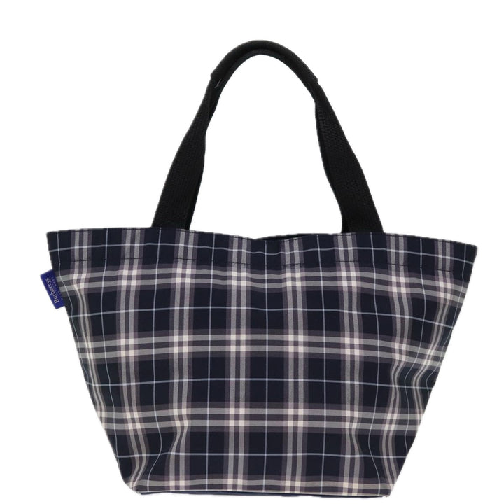 BurberrySs Blue Label Nova Check Tote Bag Nylon Navy Auth kk240