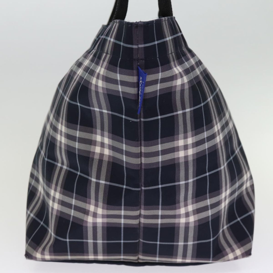 BurberrySs Blue Label Nova Check Tote Bag Nylon Navy Auth kk240
