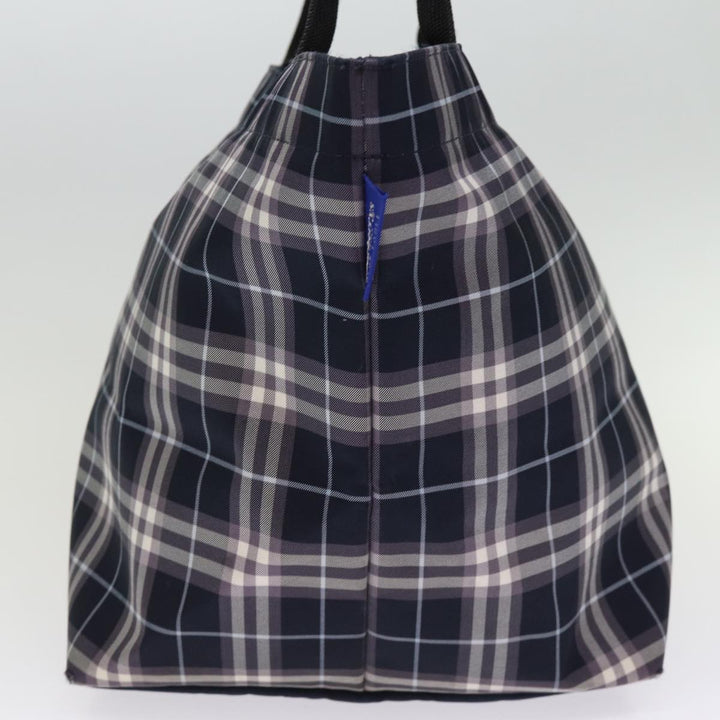 BurberrySs Blue Label Nova Check Tote Bag Nylon Navy Auth kk240