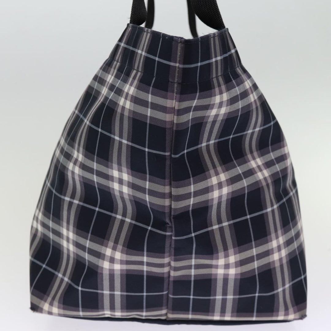 BurberrySs Blue Label Nova Check Tote Bag Nylon Navy Auth kk240