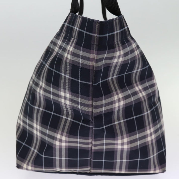 BurberrySs Blue Label Nova Check Tote Bag Nylon Navy Auth kk240