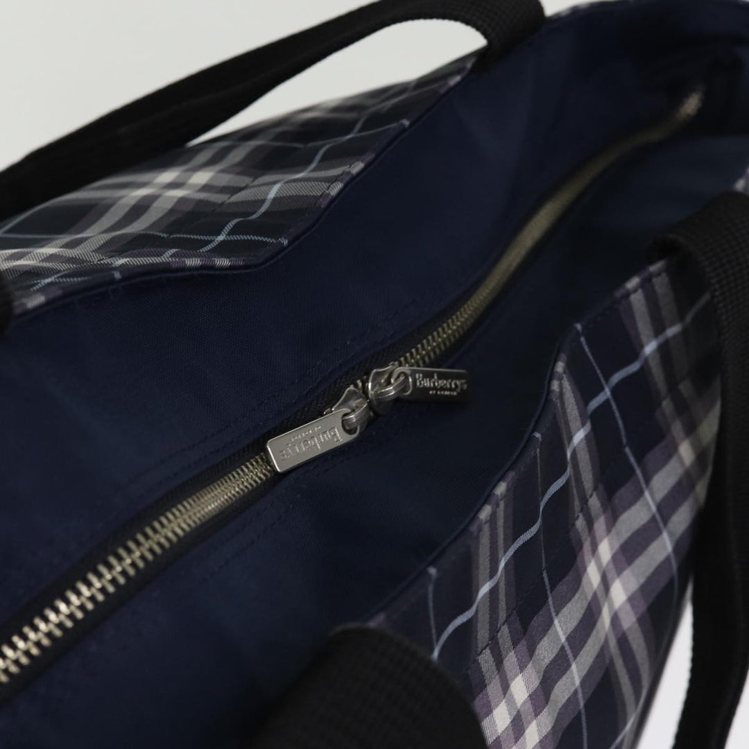 BurberrySs Blue Label Nova Check Tote Bag Nylon Navy Auth kk240