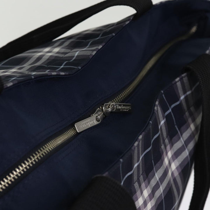 BurberrySs Blue Label Nova Check Tote Bag Nylon Navy Auth kk240