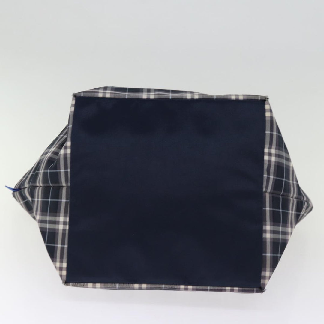 BurberrySs Blue Label Nova Check Tote Bag Nylon Navy Auth kk240