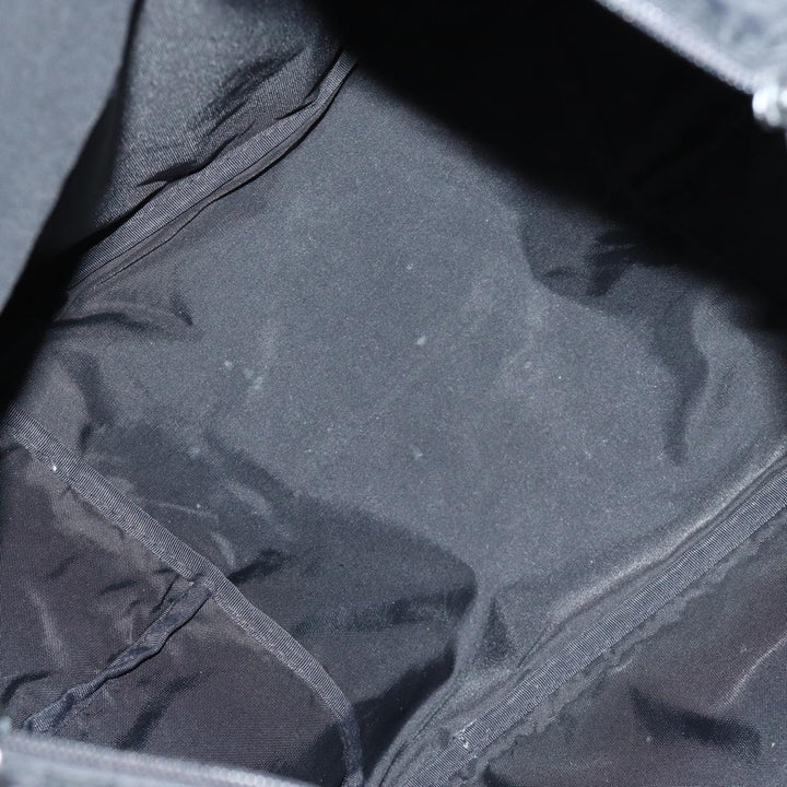BurberrySs Nova Check Blue Label Tote Bag Nylon Black Auth kk241
