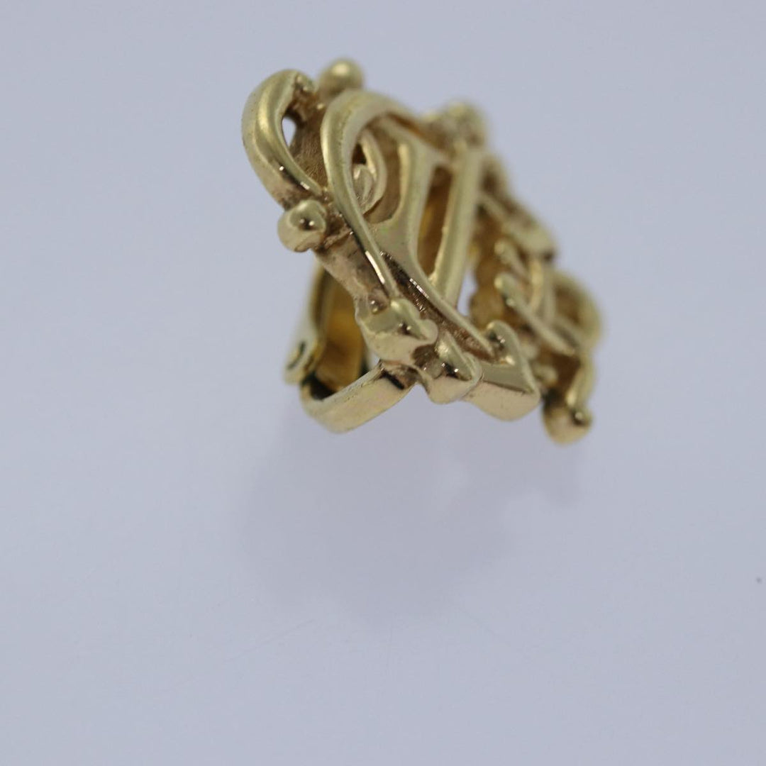 CHRISTIAN Top quality Dior Pierce Earring metal Gold Auth kk326