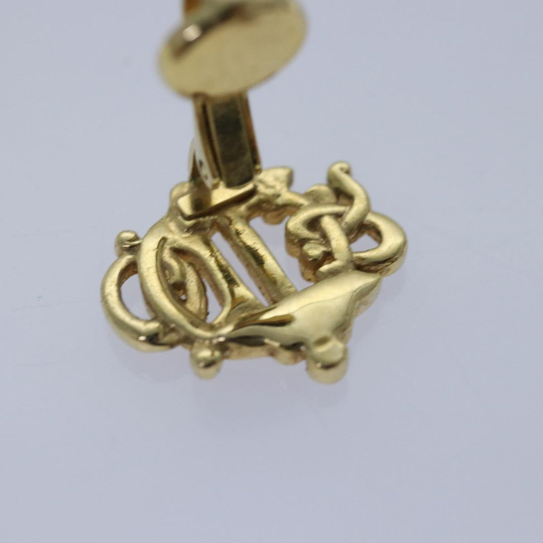 CHRISTIAN Top quality Dior Pierce Earring metal Gold Auth kk326