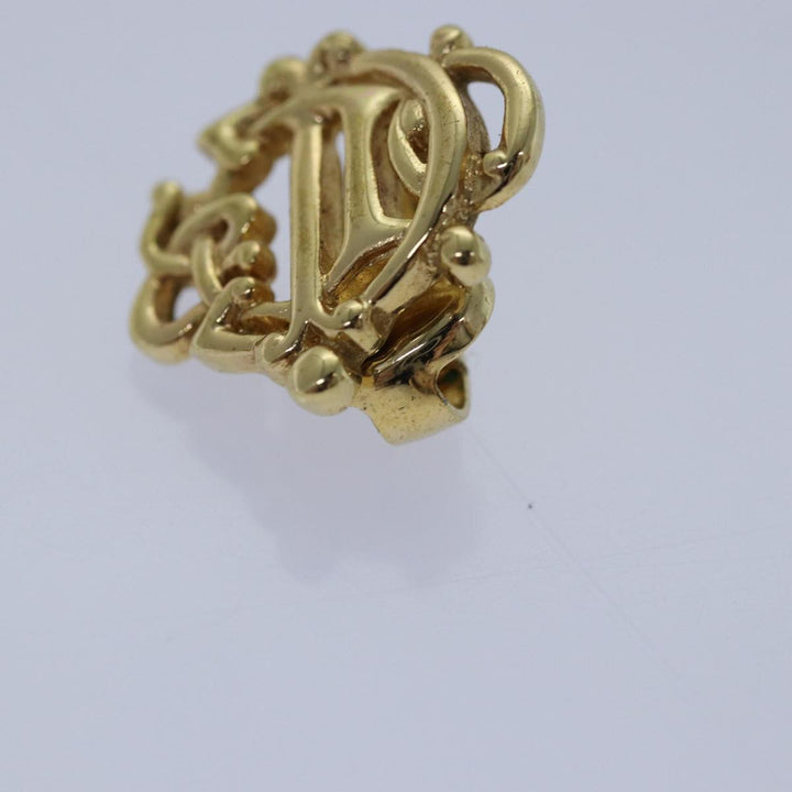 CHRISTIAN Top quality Dior Pierce Earring metal Gold Auth kk326