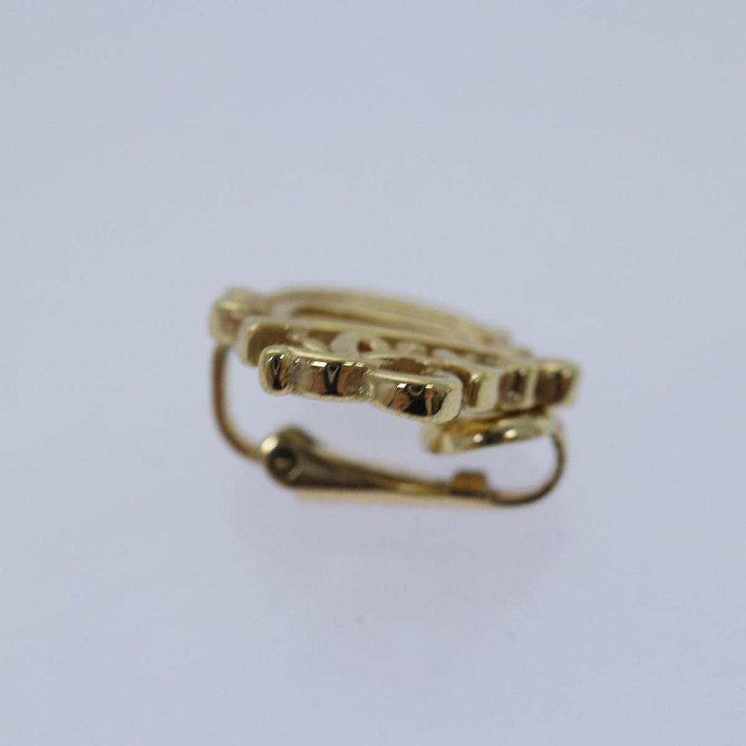 CHRISTIAN Top quality Dior Pierce Earring metal Gold Auth kk326