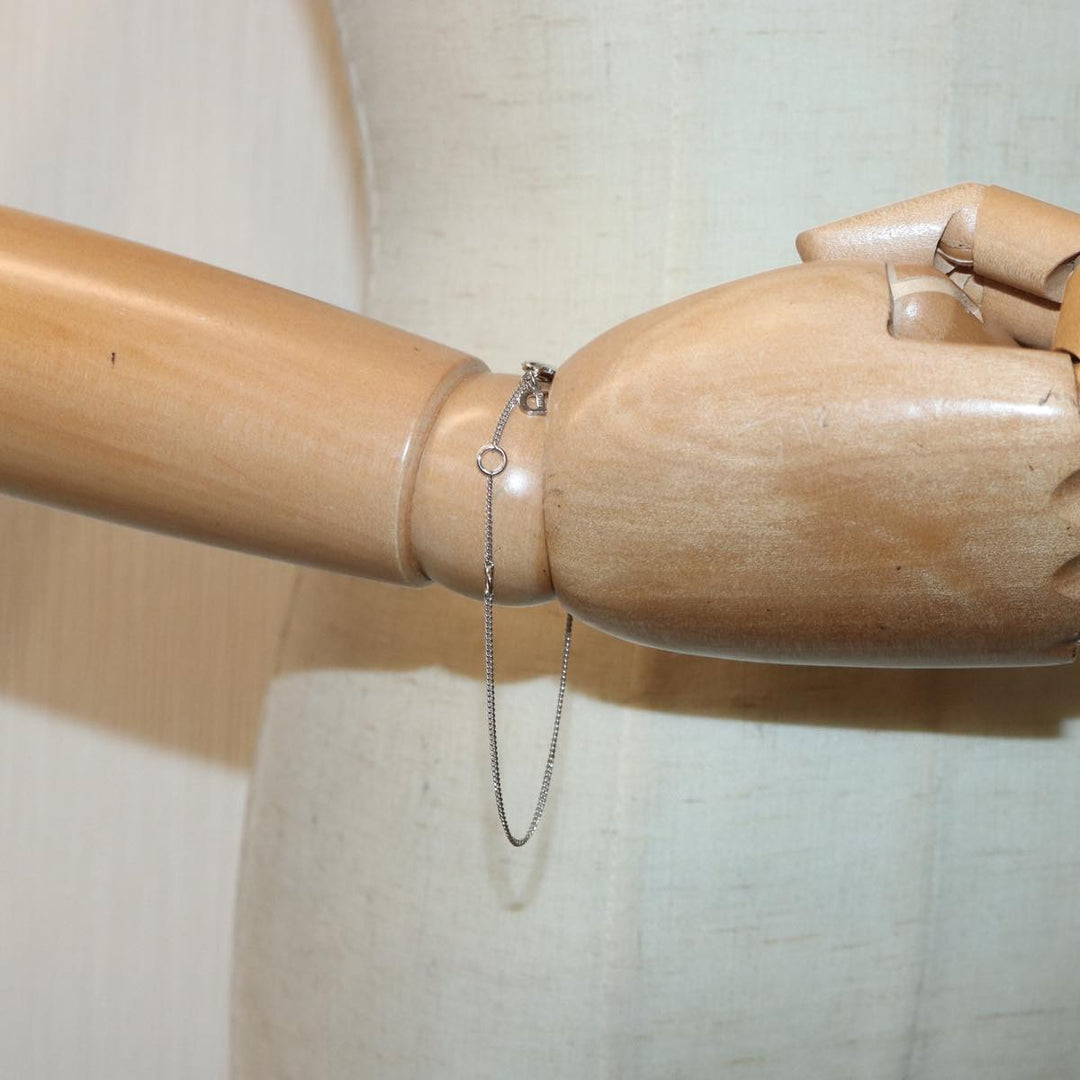 CHRISTIAN Top quality Dior Bracelet metal Silver Auth kk327