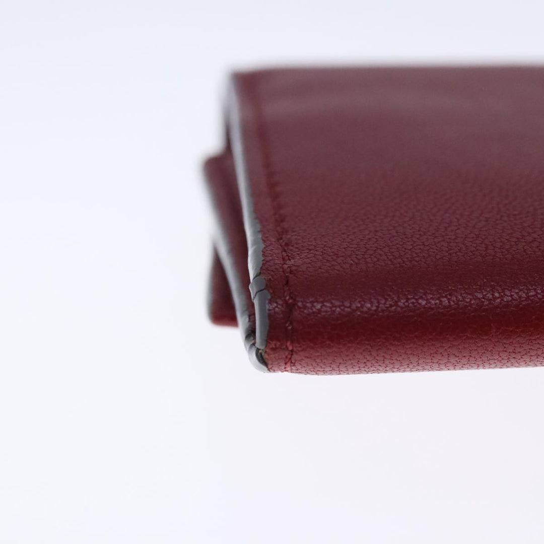 Chloe Key Case Wallet Leather Red Gold kk359
