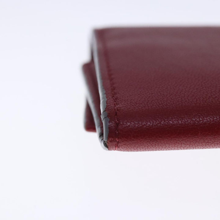 Chloe Key Case Wallet Leather Red Gold kk359