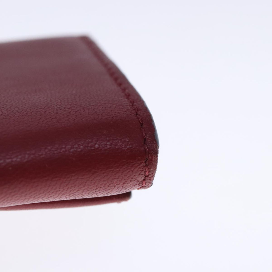 Chloe Key Case Wallet Leather Red Gold kk359
