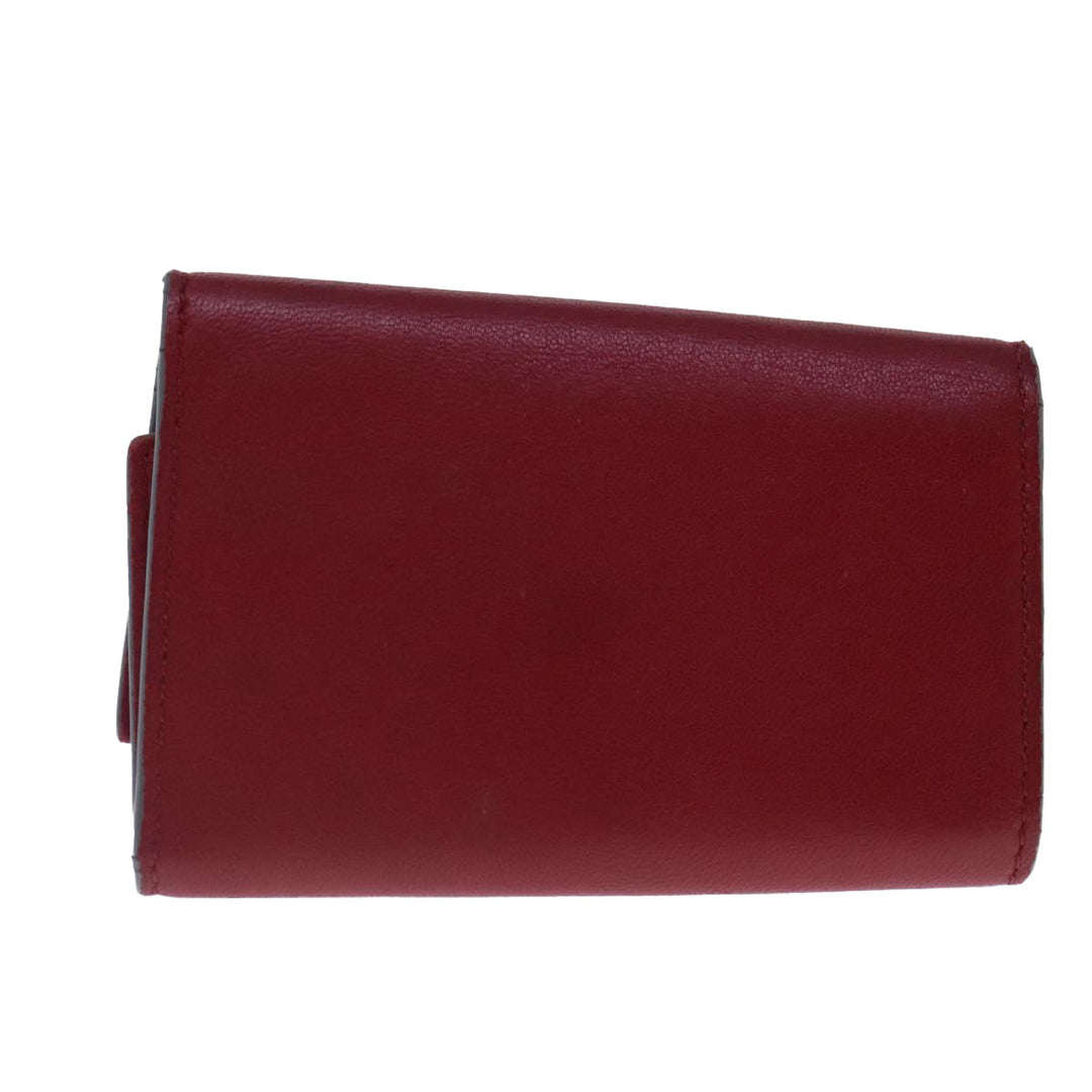 Chloe Key Case Wallet Leather Red Gold kk359