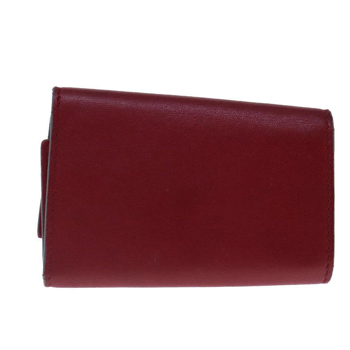 Chloe Key Case Wallet Leather Red Gold kk359