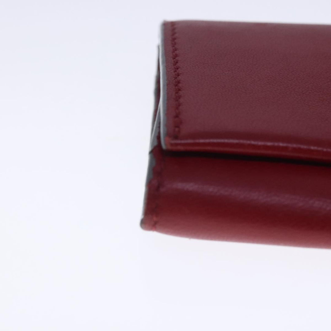 Chloe Key Case Wallet Leather Red Gold kk359