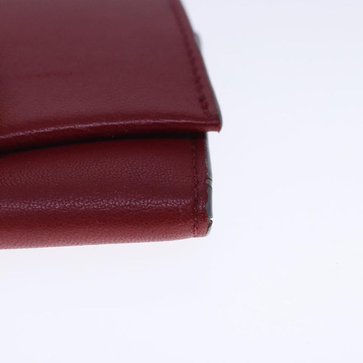 Chloe Key Case Wallet Leather Red Gold kk359