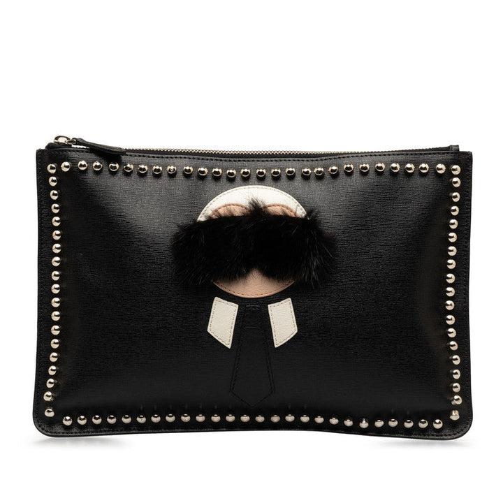 Top quality Fendi Karl Lagerfeld Leather Clutch Bag