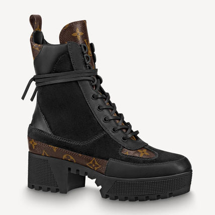 LOUIS VUITTON MONOGRAM SUEDE CALFSKIN LAUREATE DESERT BOOTS