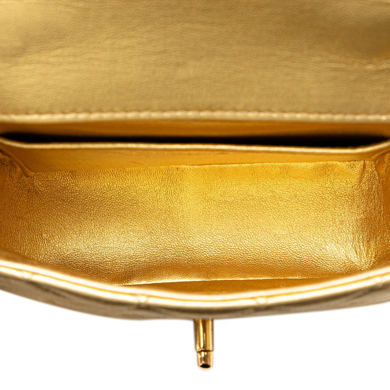 Top Quality Chanel Matelasse Coco Mark Handbag Gold