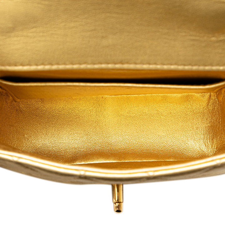 Top Quality Chanel Matelasse Coco Mark Handbag Gold
