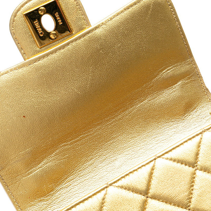 Top Quality Chanel Matelasse Coco Mark Handbag Gold