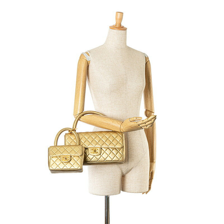 Top Quality Chanel Matelasse Coco Mark Handbag Gold