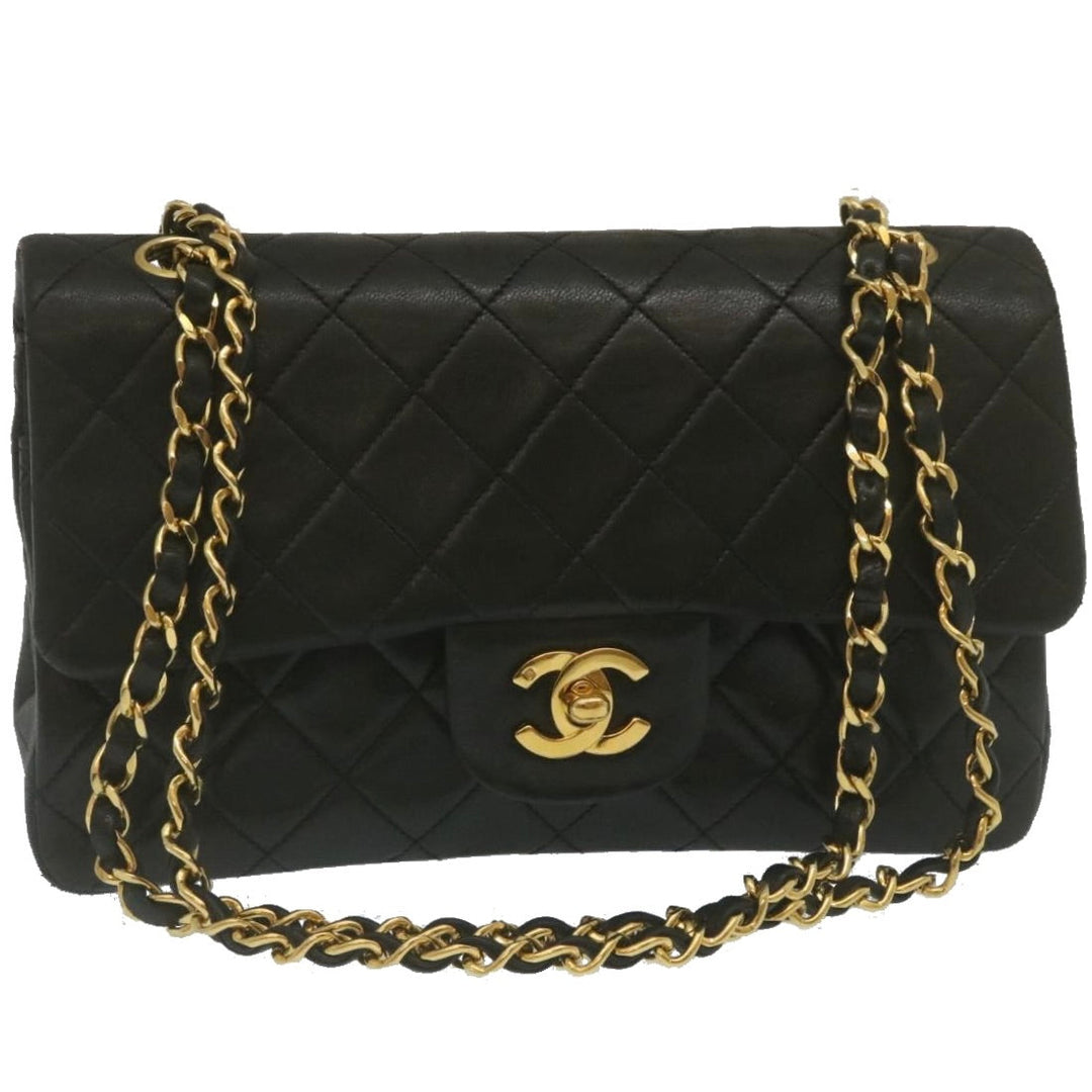 Top Quality Chanel Classic Matelasse 23 Chain New Shoulder Bag Lamb Skin Black Auth 67486A