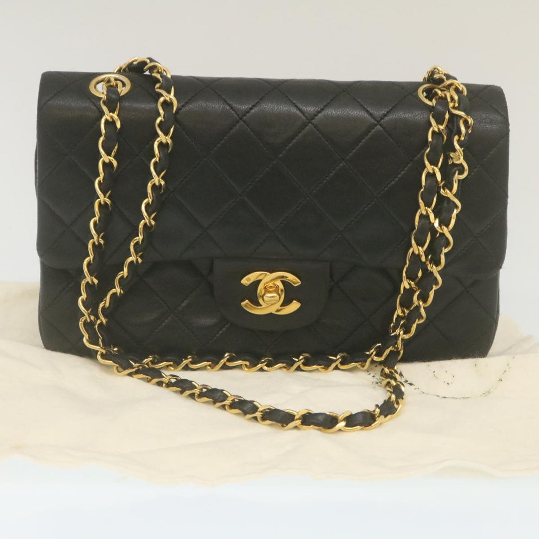 Top Quality Chanel Classic Matelasse 23 Chain New Shoulder Bag Lamb Skin Black Auth 67486A