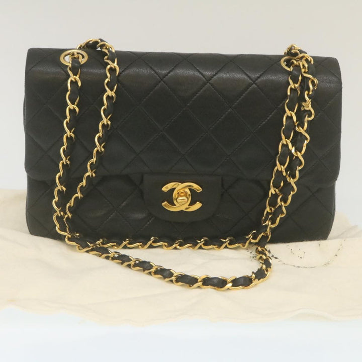 Top Quality Chanel Classic Matelasse 23 Chain New Shoulder Bag Lamb Skin Black Auth 67486A