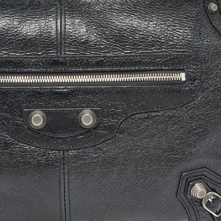 Top Quality Balenciaga Black Leather Le Cagole Wristlet Pouch