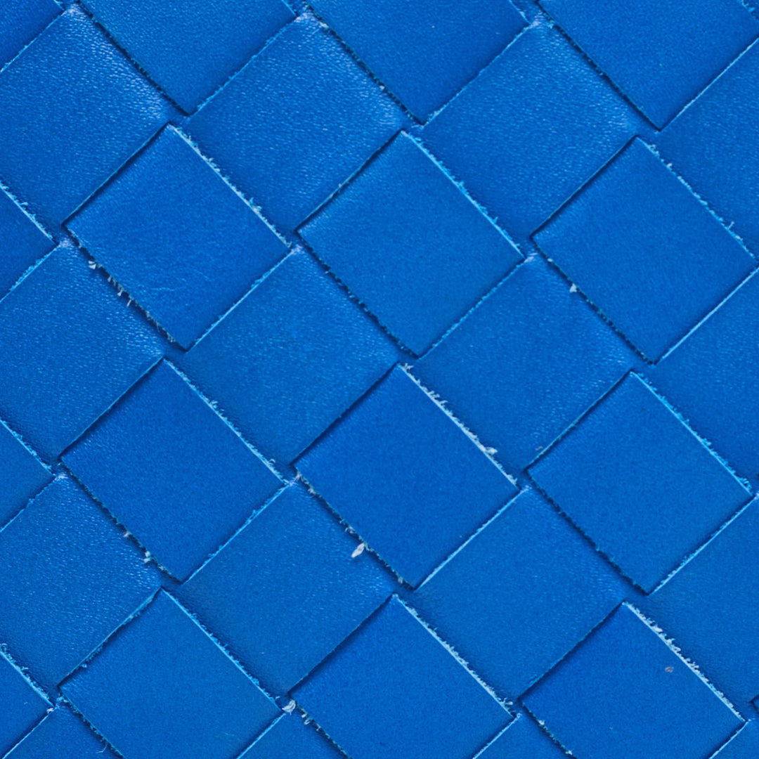 Bottega veneta Blue Intrecciato Leather Bifold Wallet