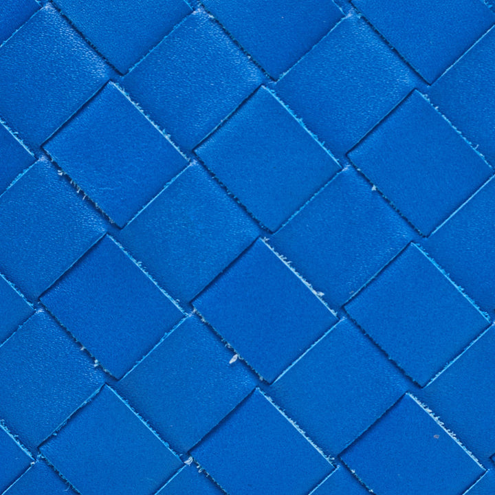 Bottega veneta Blue Intrecciato Leather Bifold Wallet