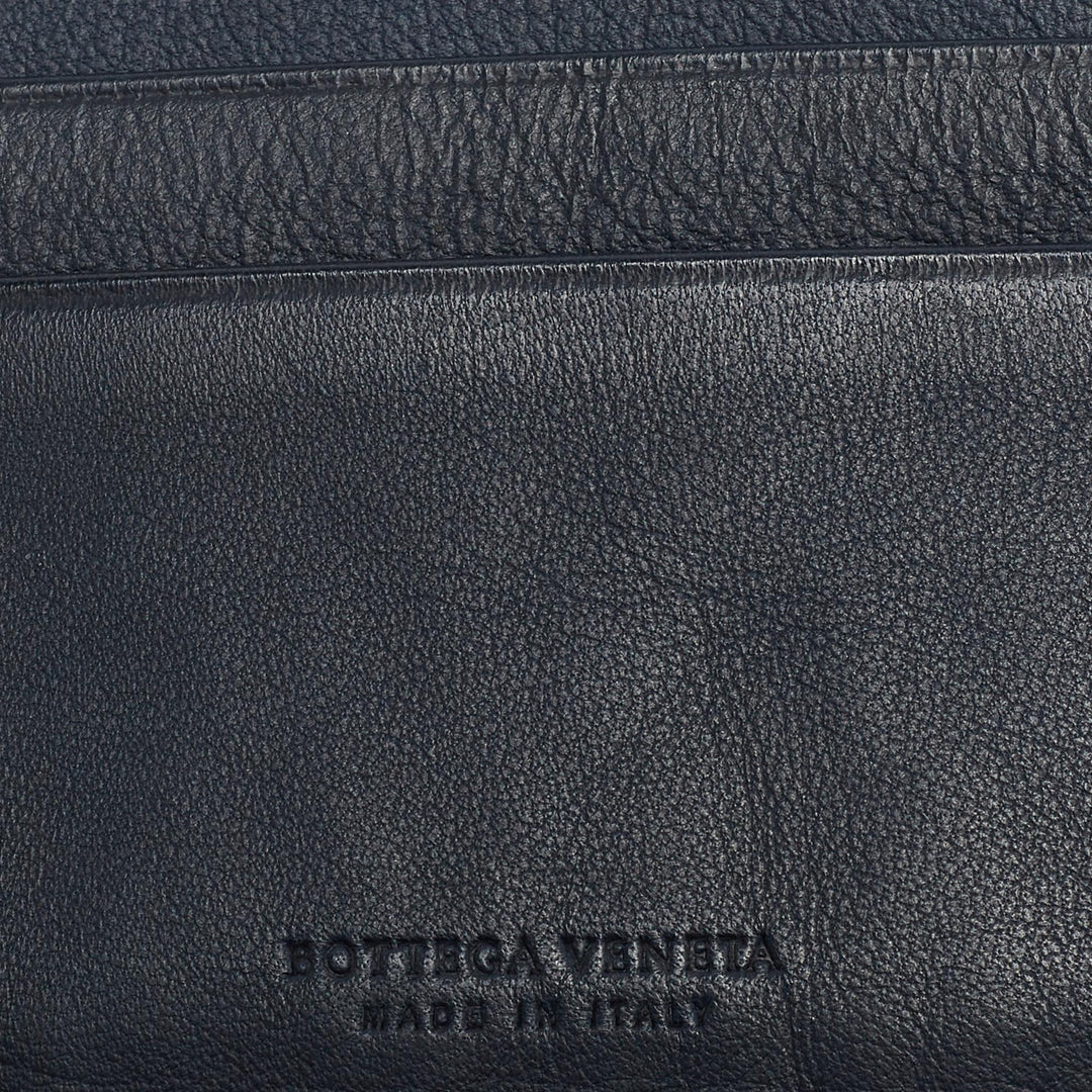 Bottega veneta Blue Intrecciato Leather Bifold Wallet