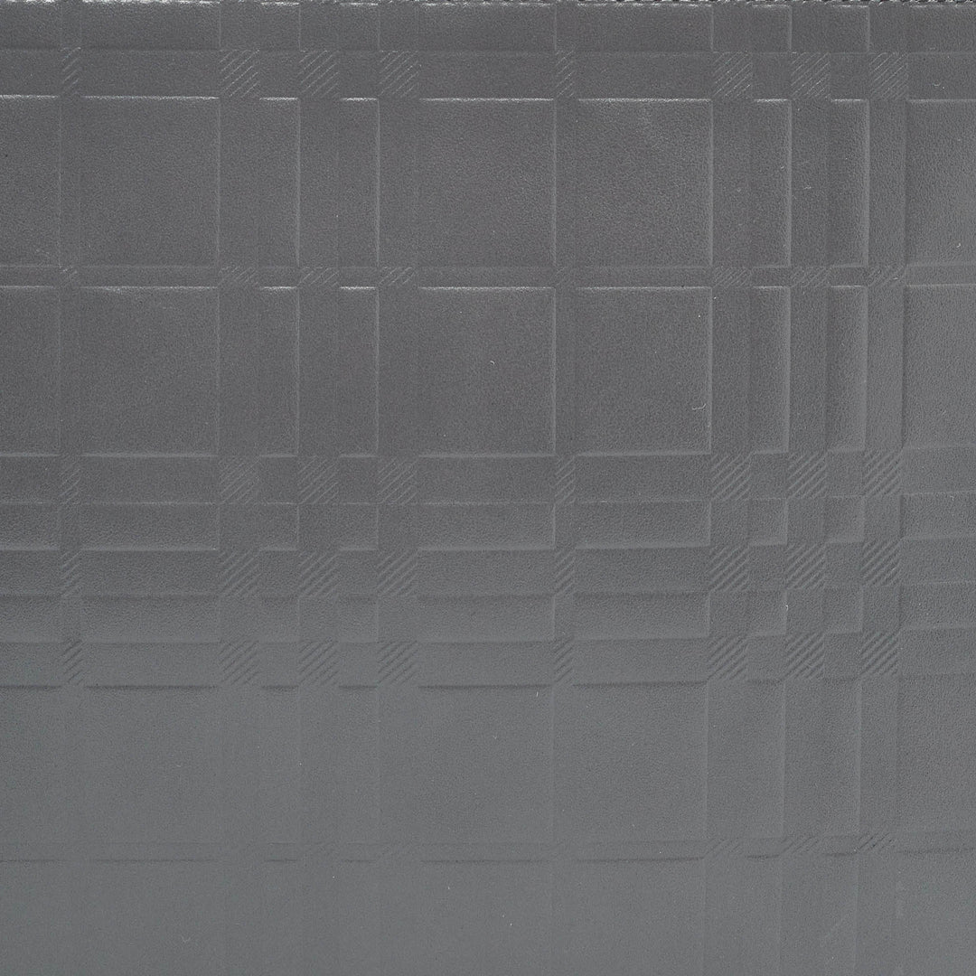 Burberry Grey Check Embossed Leather Edin Zip Pouch