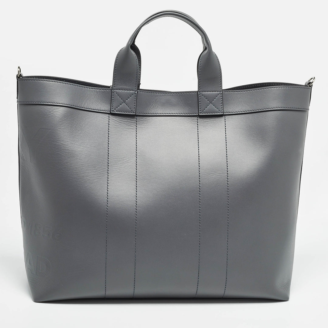 Burberry Ash Grey Leather Ormond Tote