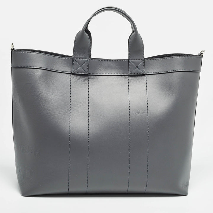 Burberry Ash Grey Leather Ormond Tote