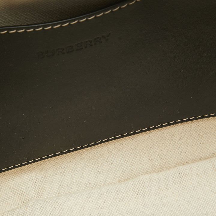 Top Quality Burberry Grey/Black Canvas and Leather West Belt Bag