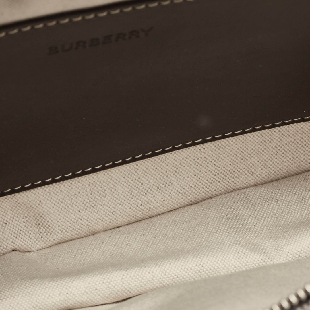 Burberry Grey/Black Canvas and Leather West Belt Bag