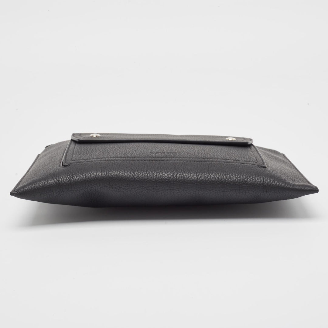 Burberry Black Leather Oscar Zip Pouch