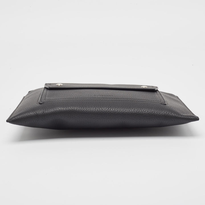 Burberry Black Leather Oscar Zip Pouch