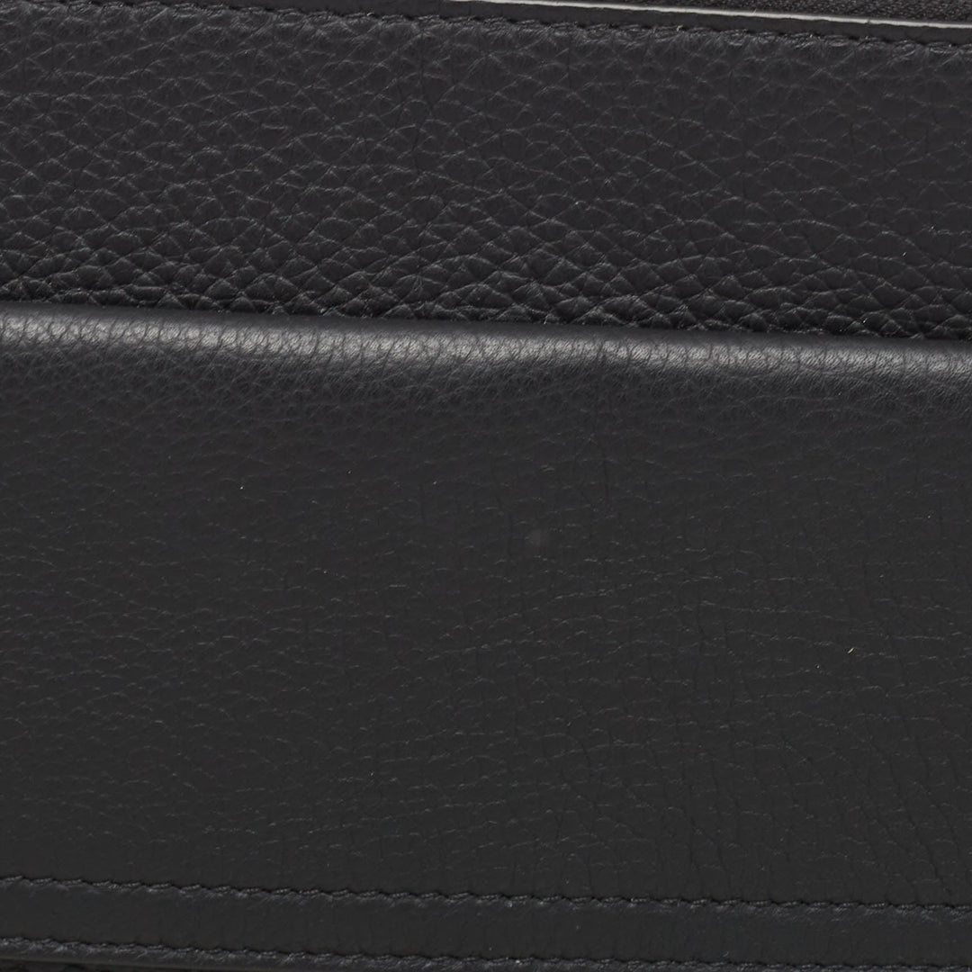 Burberry Black Leather Oscar Zip Pouch