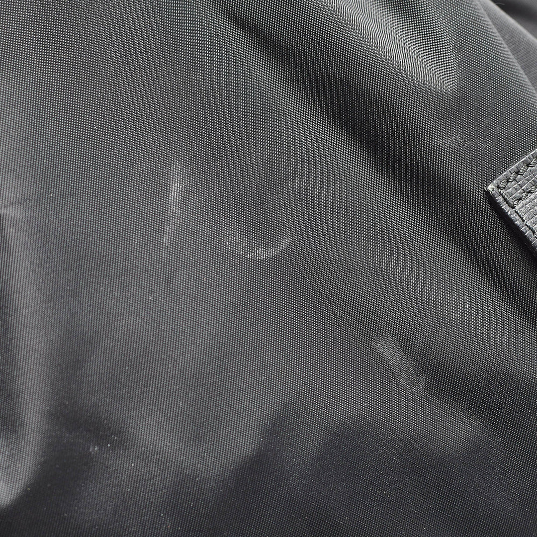 BURBERRY Black Nylon Drawstring Backpack