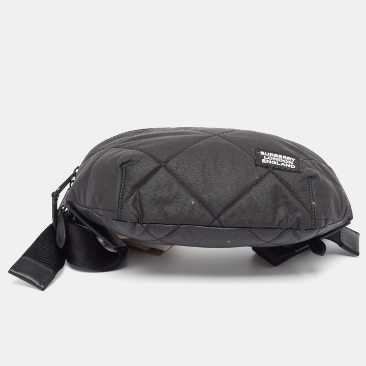 Burberry Black Quilted Nylon Sonny Belt Bag