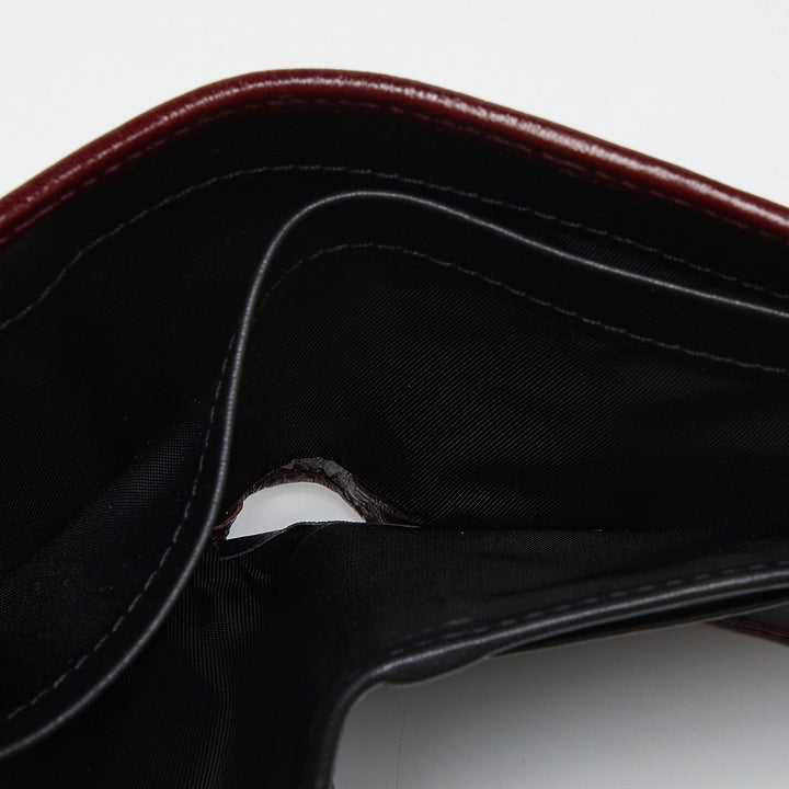 BURBERRY Red Leather Bifold Wallet