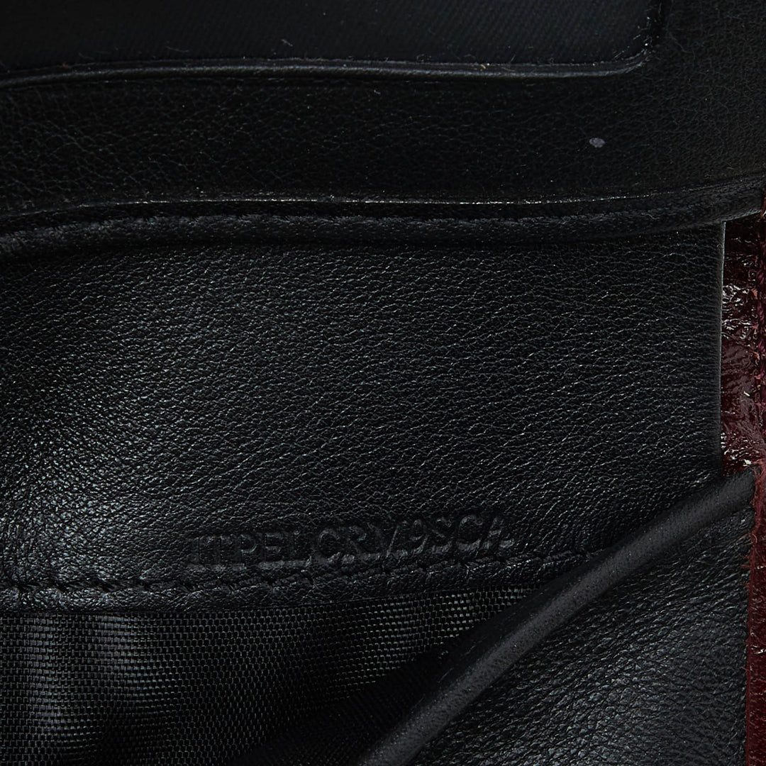 BURBERRY Red Leather Bifold Wallet