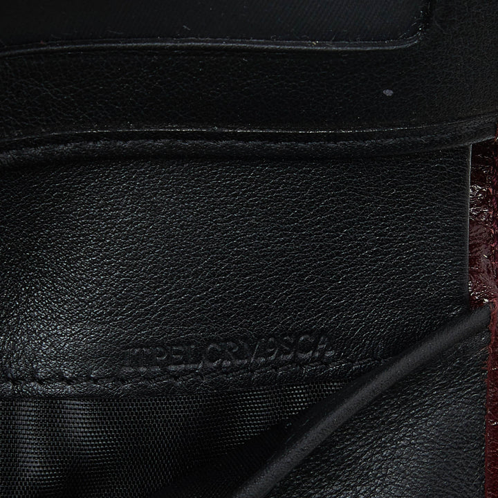 BURBERRY Red Leather Bifold Wallet