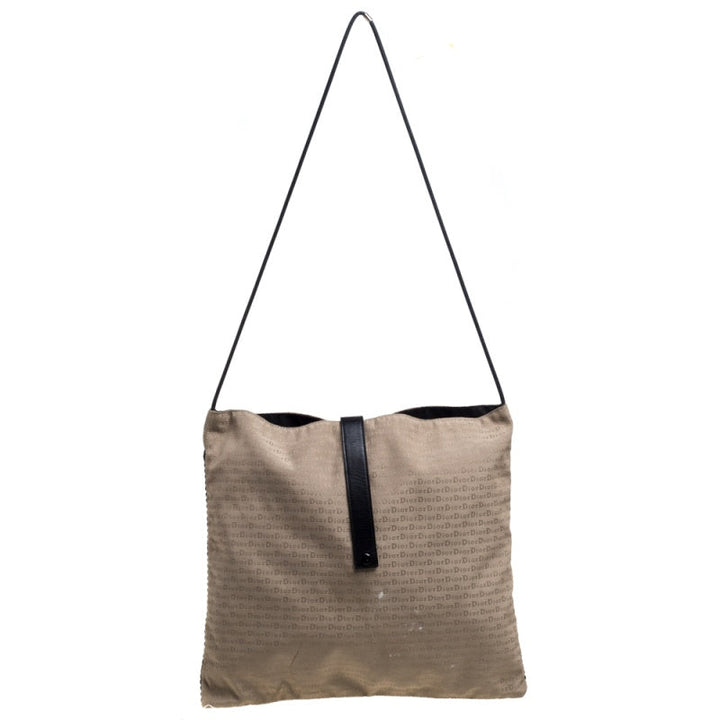 Top quality Dior Beige/Black Oblique Canvas and Mesh Shoulder Bag