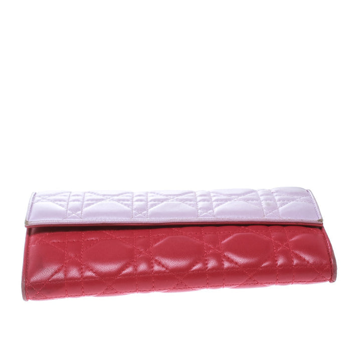 Top quality Dior Two Tone Pink Cannage Leather Lady  Rendez-Vous Wallet