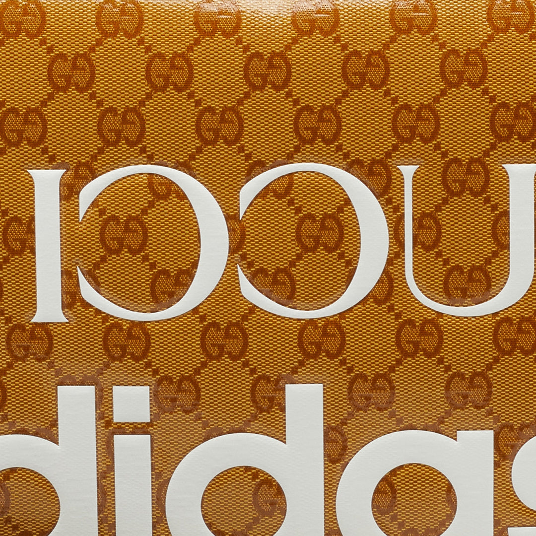 Adidas X Gucci Brown/Beige GG Crystal Canvas And Leather Medium Shoulder Bag